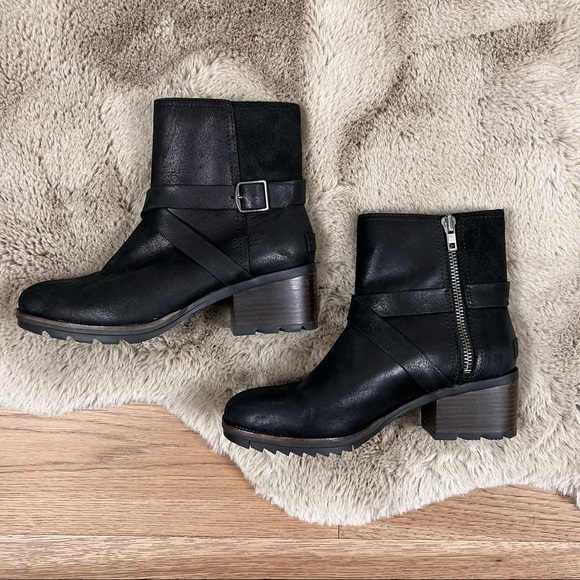 Sorel | Women's Cate Buckle Bootie Black US 8 EUR 39 - Picture 3 of 8